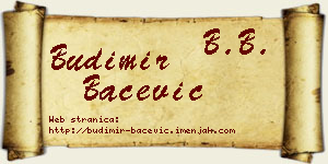 Budimir Bačević vizit kartica
